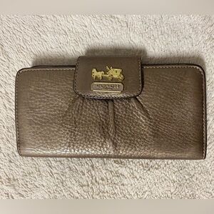 Coach Est.1941 Metallic Brown Leather Wallet